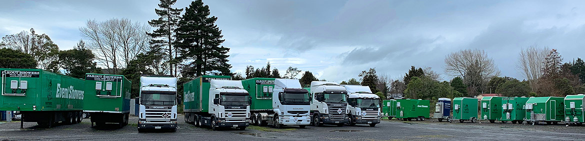 Farout Showers fleet of protable showers